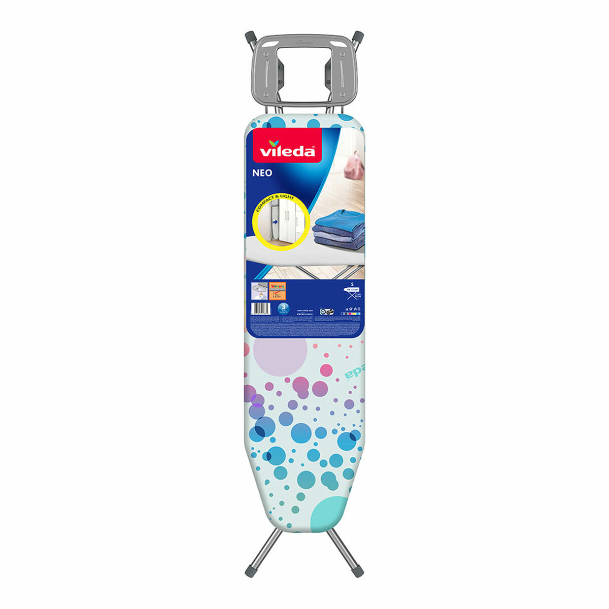 Ironing board Vileda 163309 Neo Small Metal Cotton (114 x 33 cm) Ironing board Vileda 163309 Neo Small Metal Cotton (114 x 33 cm)