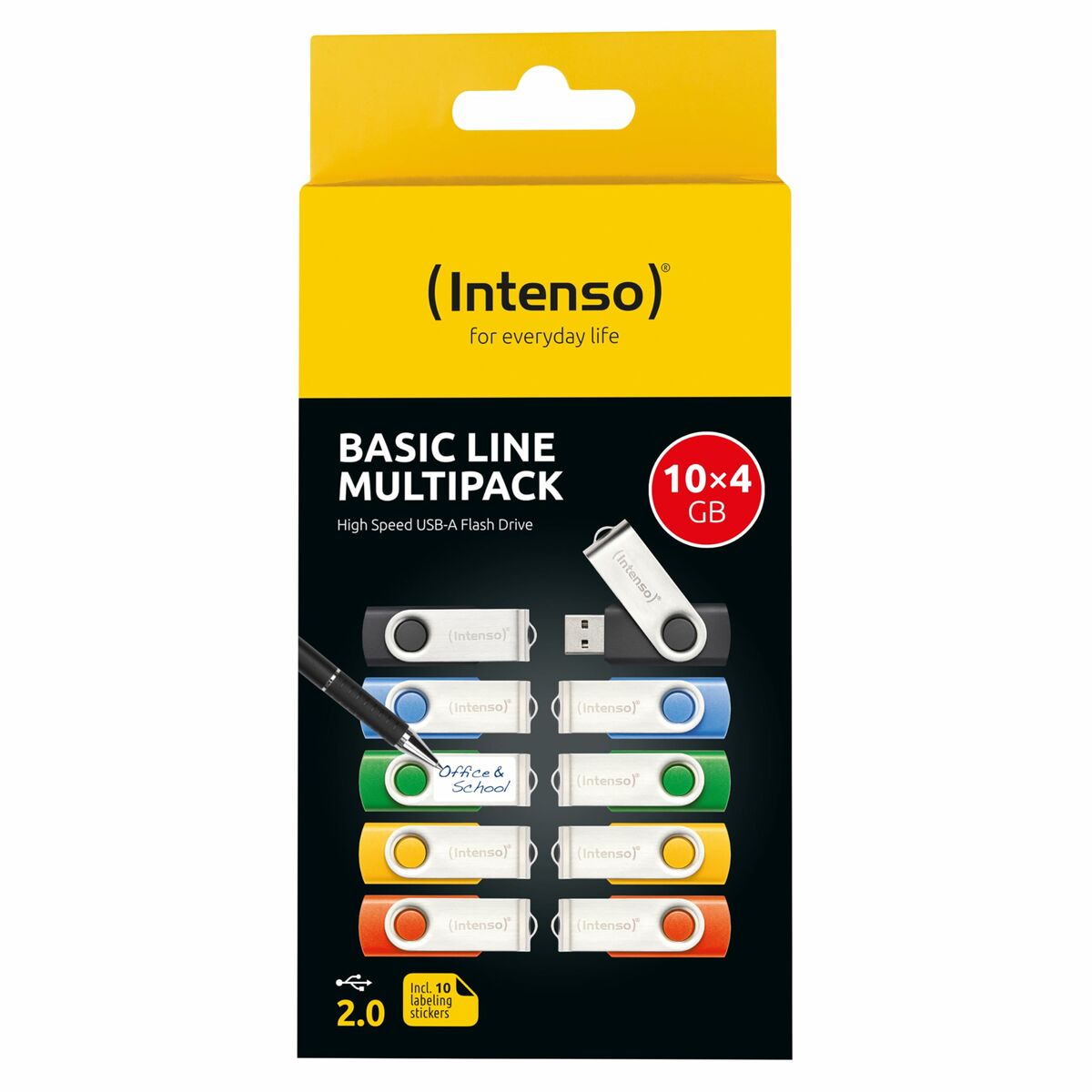 USB stick INTENSO Basic Line 4 GB 10 Units (10 Units)