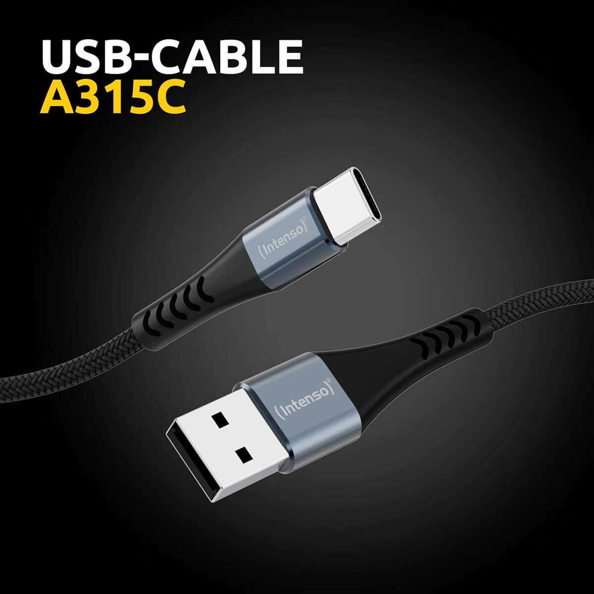 USB A to USB-C Cable INTENSO A315C Black
