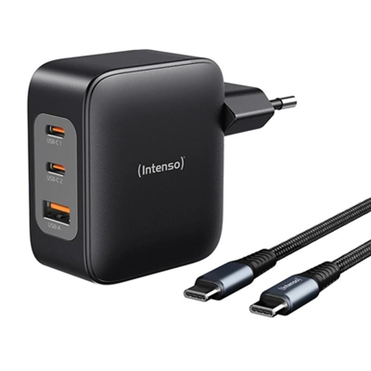 Wall Charger INTENSO GaN W100ACC Black 100 W Wall Charger INTENSO GaN W100ACC Black 100 W