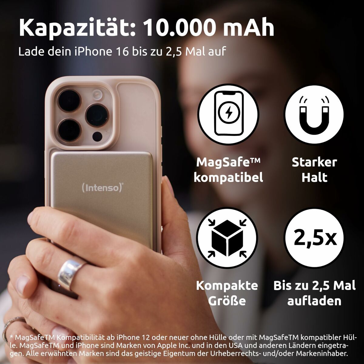 Powerbank INTENSO 7344031 Champagne 50 W 10000 mAh