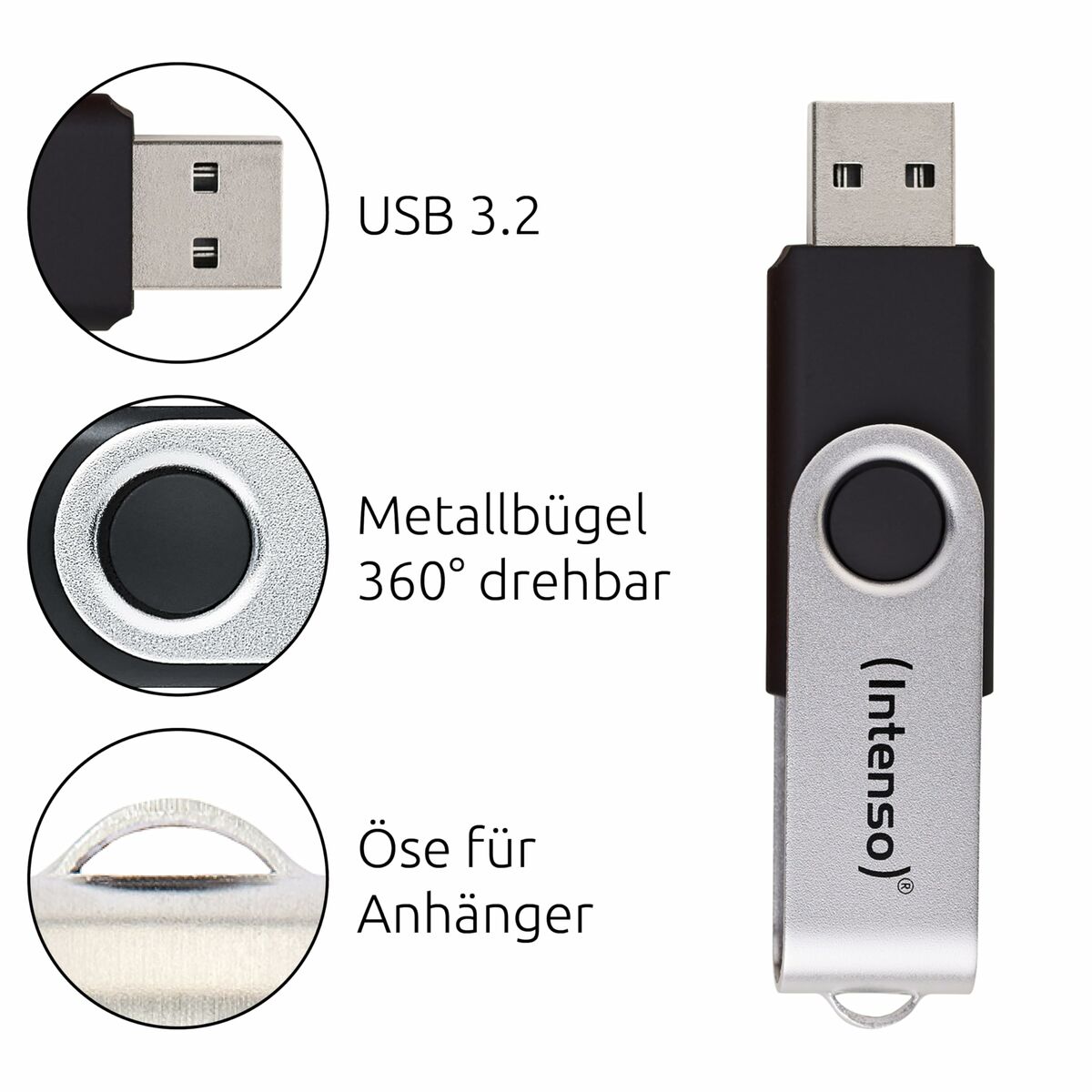 USB stick INTENSO Office Line 64GB USB-A 3.2 64 GB Black