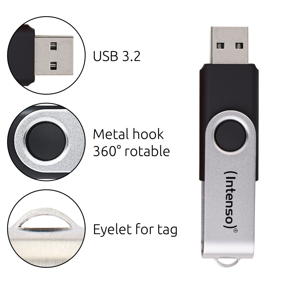USB stick INTENSO Office Line 256 GB Black