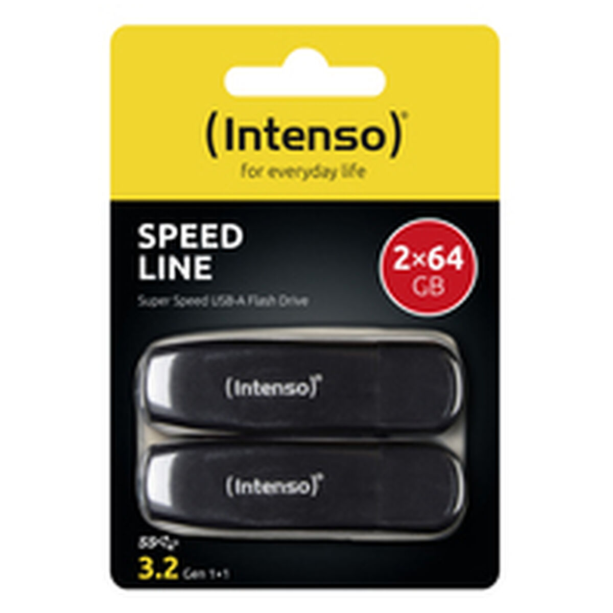 USB stick INTENSO 3533494 Black 64 GB (2 Units) USB stick INTENSO 3533494 Black 64 GB (2 Units)