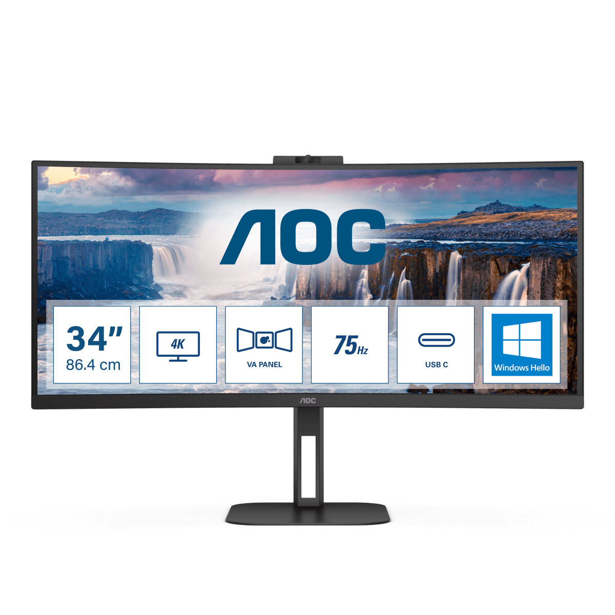 Monitor AOC CU34V5CW/BK 34″ 100 Hz 60 Hz