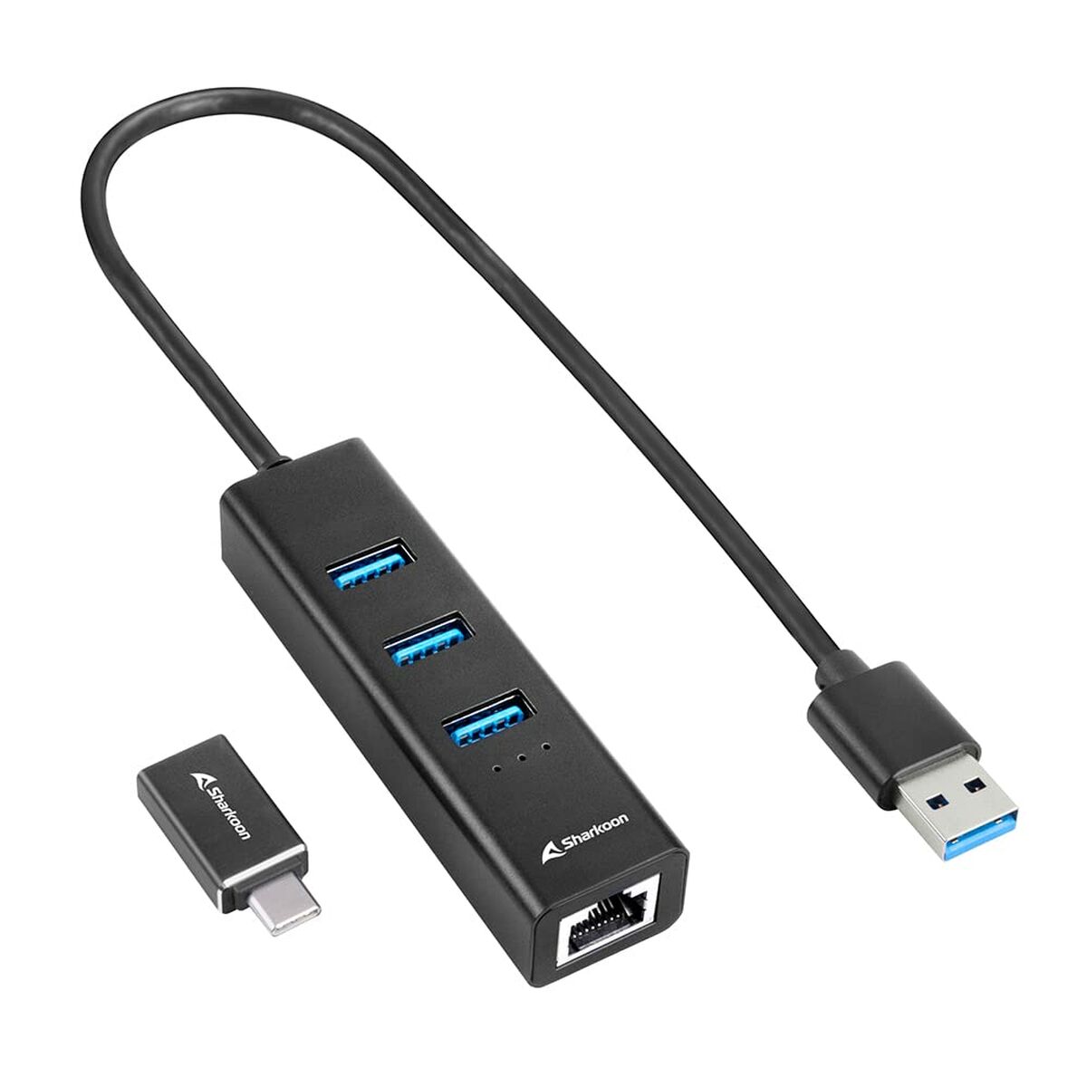 4-Port USB Hub Sharkoon Black 4-Port USB Hub Sharkoon Black