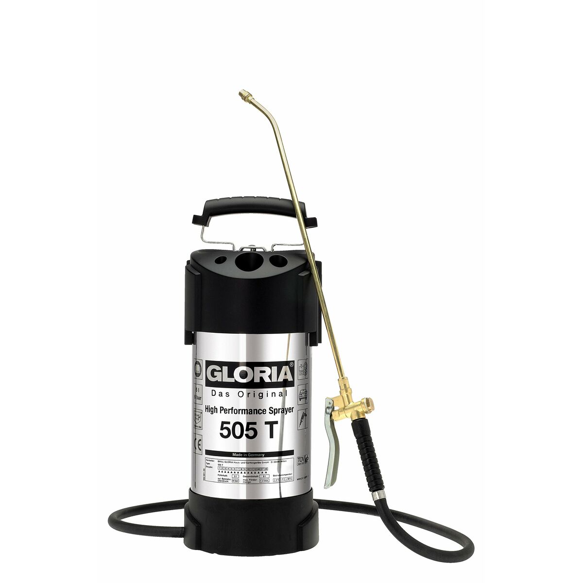 Garden Pressure Sprayer Gloria 505t Stainless steel Brass 6 BAR 5 L Garden Pressure Sprayer Gloria 505t Stainless steel Brass 6 BAR 5 L