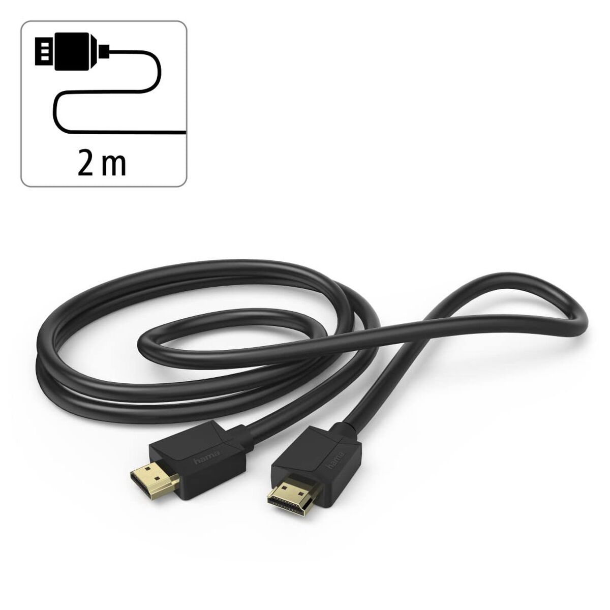 HDMI Cable Hama 00205242 Black 2 m