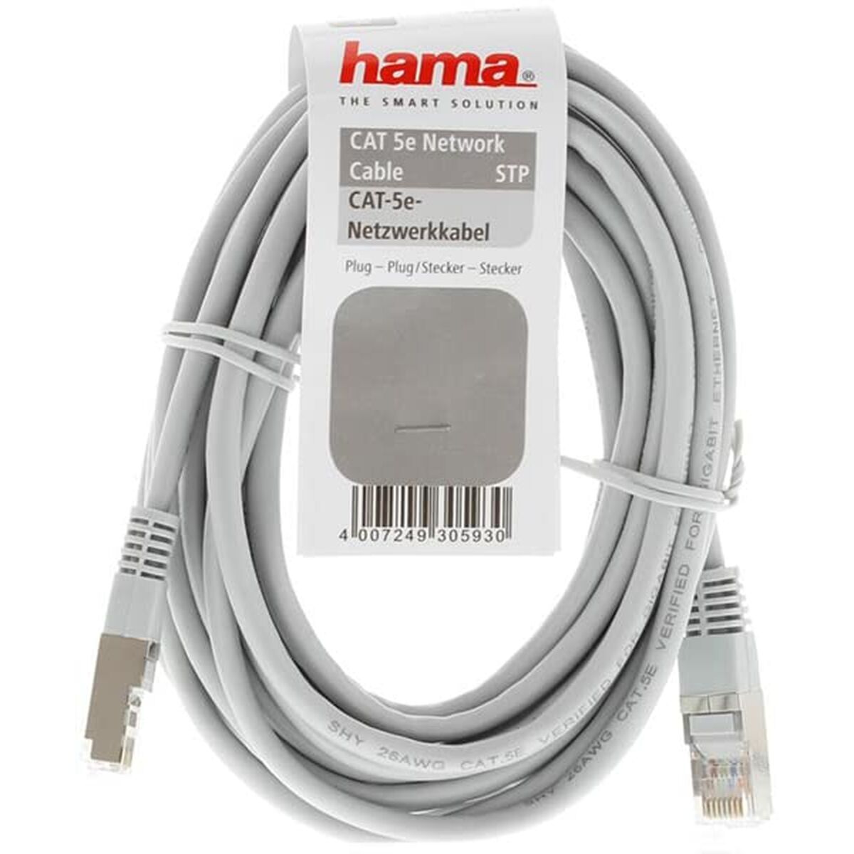 UTP Category 6 Rigid Network Cable Hama 00200915 Grey 1,5 m (25 Units)