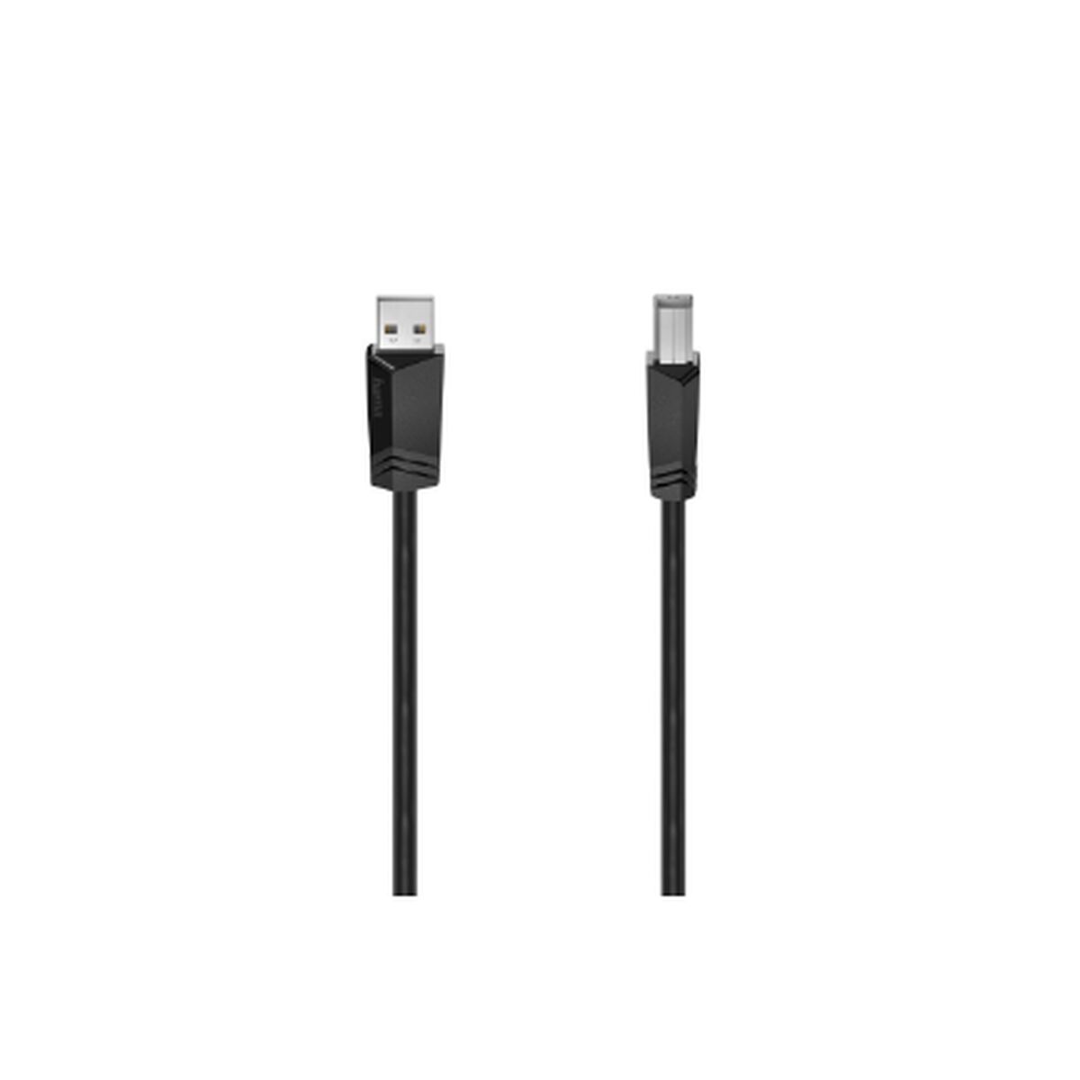 USB 2.0 A to USB B Cable Hama 00200602 Black
