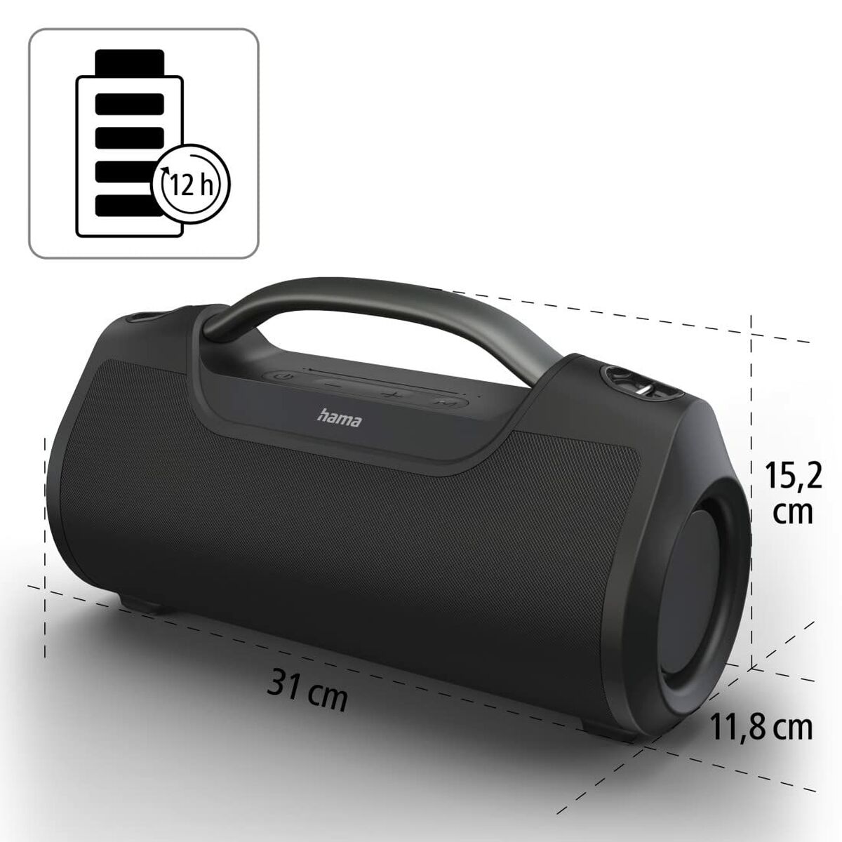 Portable Bluetooth Speakers Hama 00188217 Black 60 W