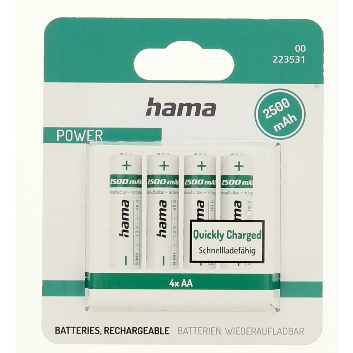 Rechargeable Batteries Hama 00223531 2500 mAh 1,2 V AA (4 Units)