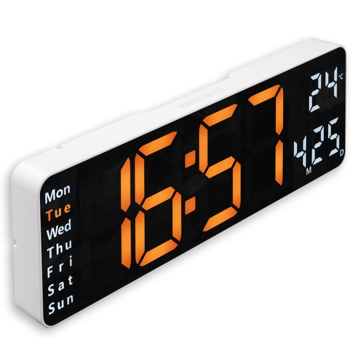 Wall Clock with Thermometer Hama 00222224 White Black