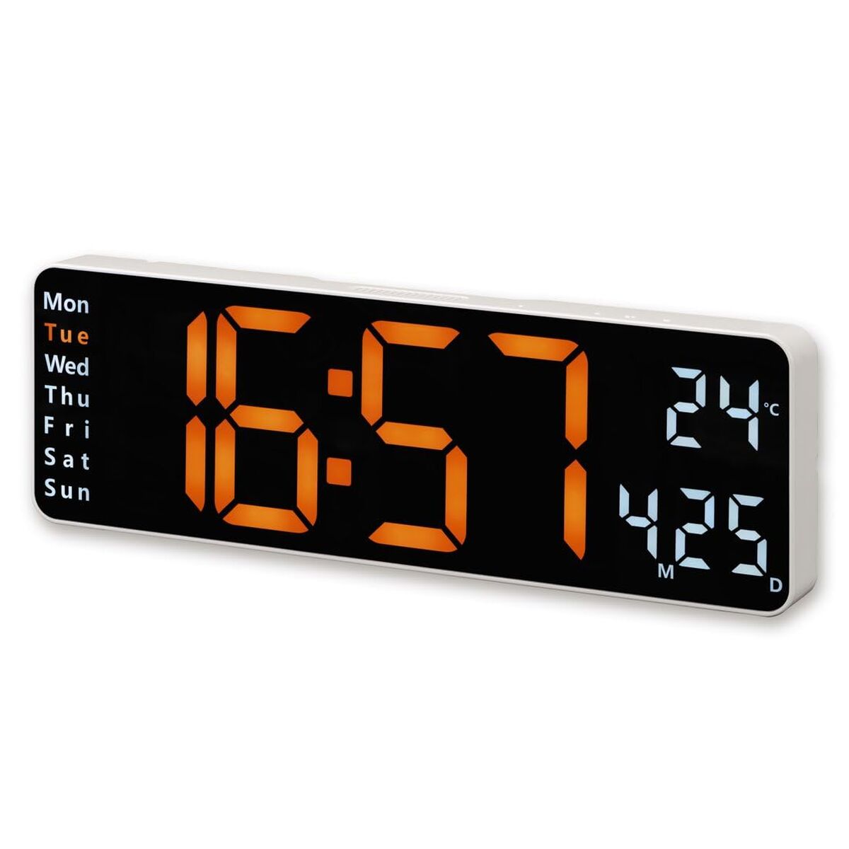 Wall Clock with Thermometer Hama 00222224 White Black