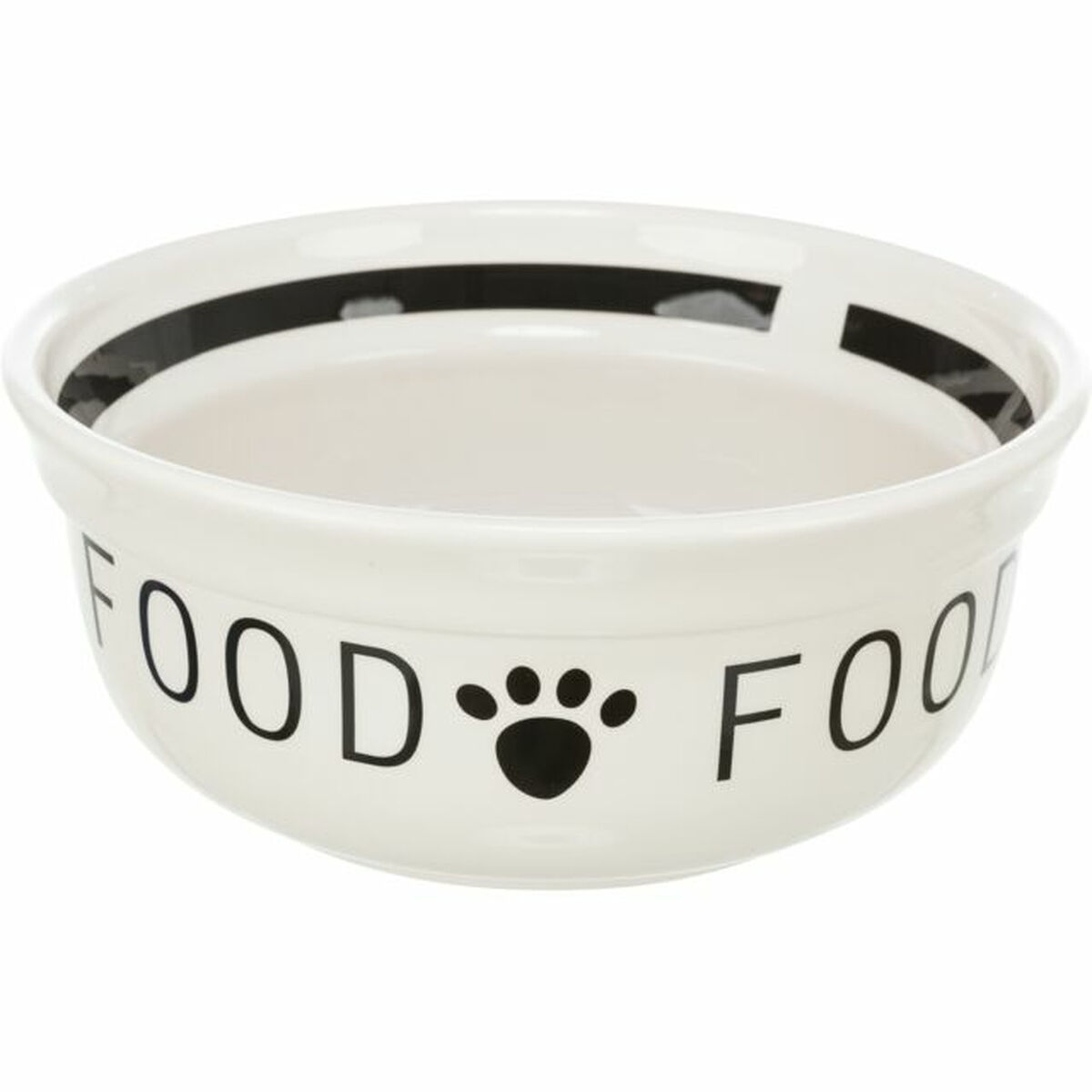 Pet feeding dish Trixie White Black 1,6 L Pet feeding dish Trixie White Black 1,6 L