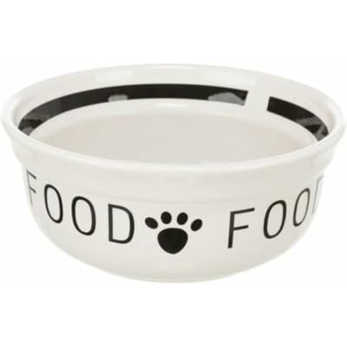 Pet feeding dish Trixie White Black 2,6 L Pet feeding dish Trixie White Black 2,6 L