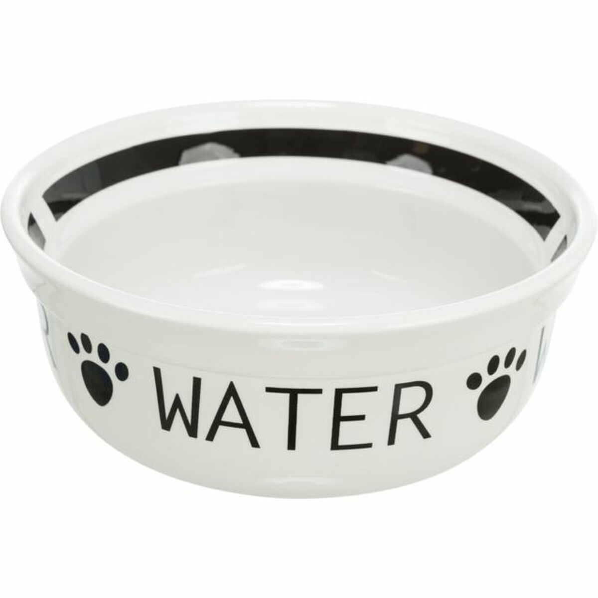 Pet feeding dish Trixie White Black 2,6 L Pet feeding dish Trixie White Black 2,6 L