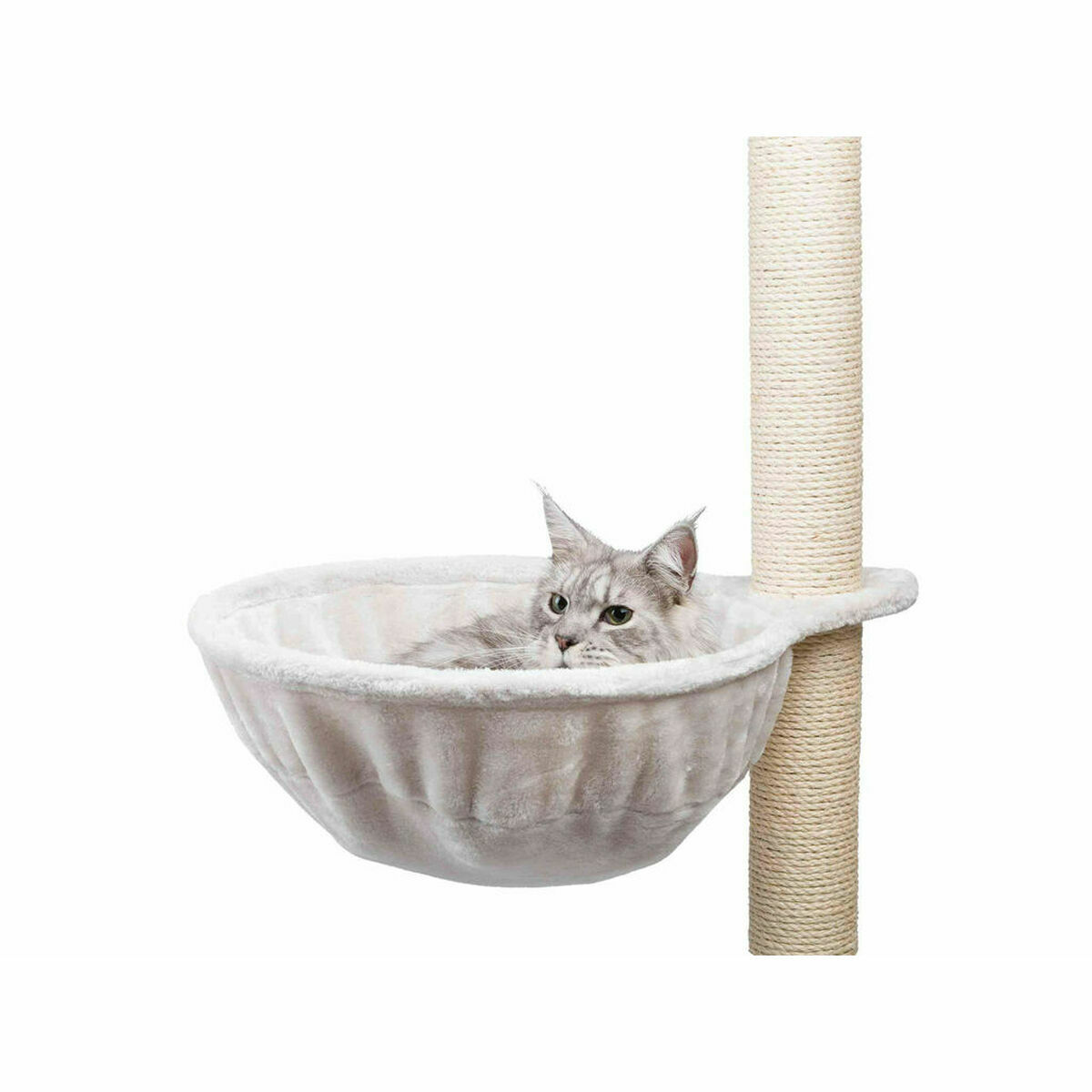 Cat scratching post Trixie Light grey Polyester 45 cm Cat scratching post Trixie Light grey Polyester 45 cm