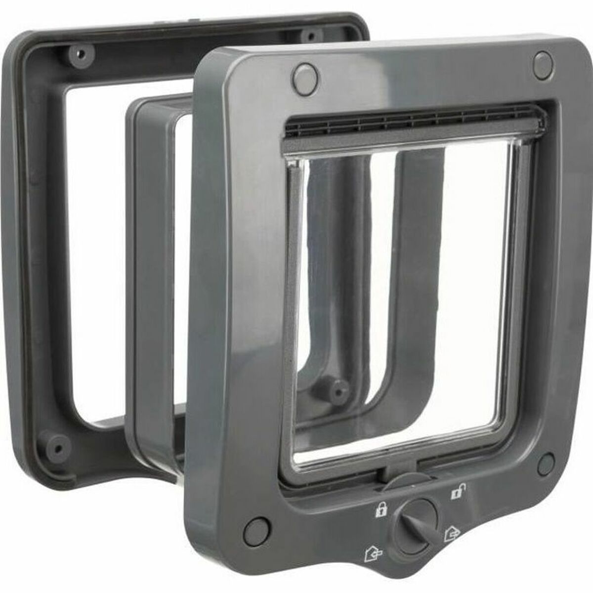 Cat Flap Trixie 44232 Grey Plastic 20 x 22 cm Cat Flap Trixie 44232 Grey Plastic 20 x 22 cm