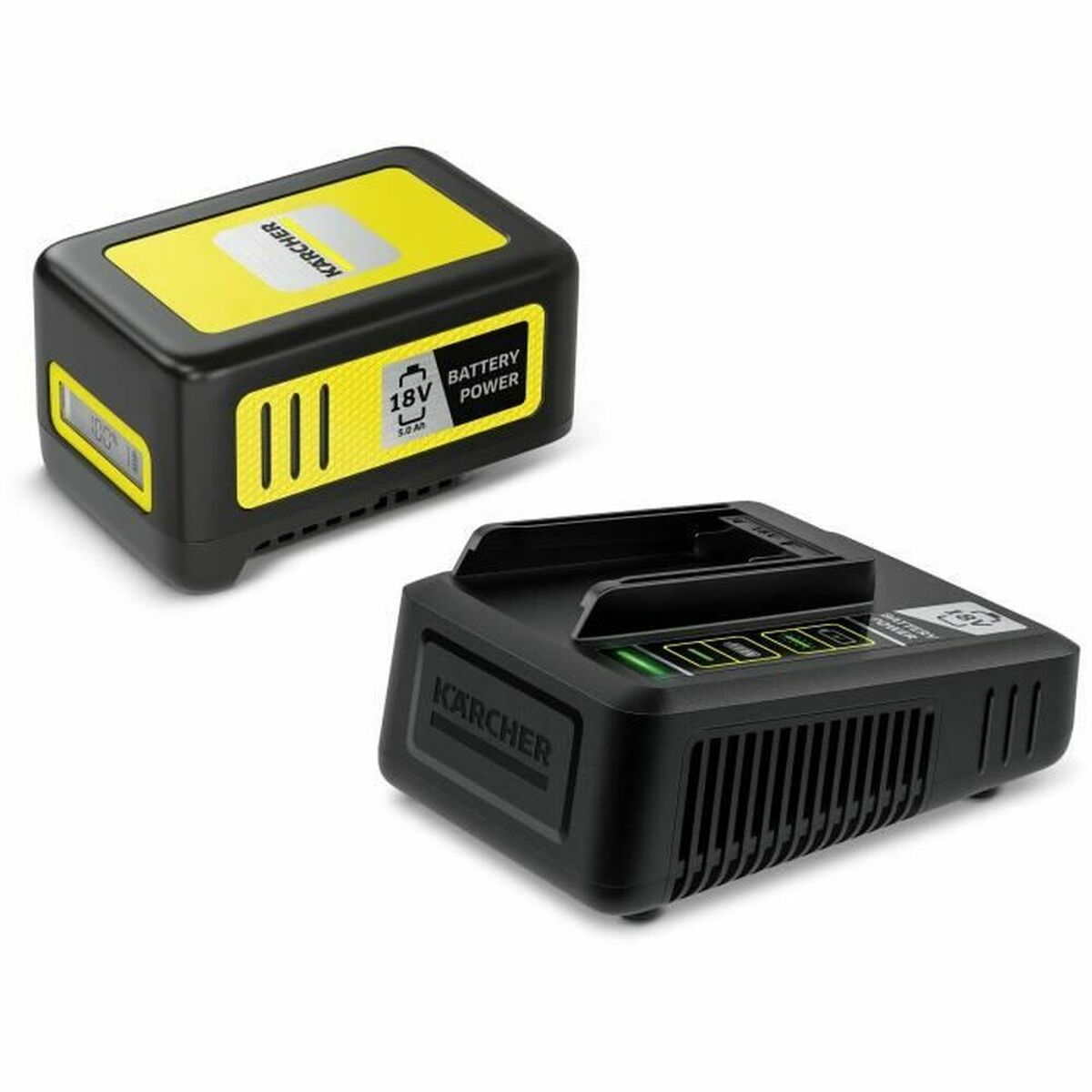 Charger and rechargeable battery set Krcher Litio Ion 5 Ah 18 V