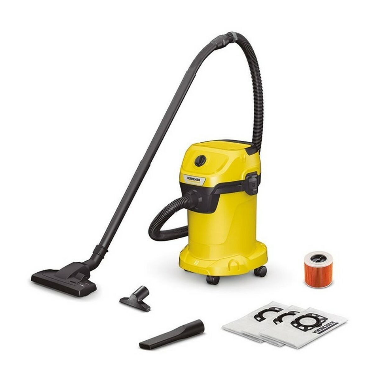 vacuum cleaner Krcher WD 3 Home Yellow Black 1000 W vacuum cleaner Krcher WD 3 Home Yellow Black 1000 W