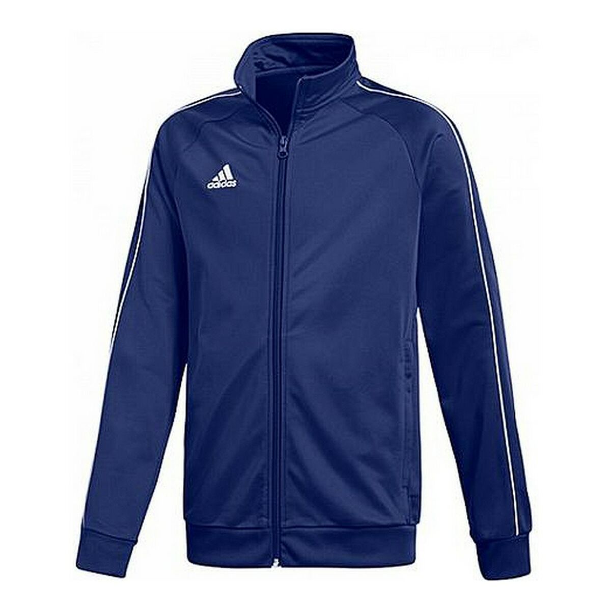 Children’s Sports Jacket Adidas CORE18 PES JKTY CV3577  Navy Polyester (10 Years)