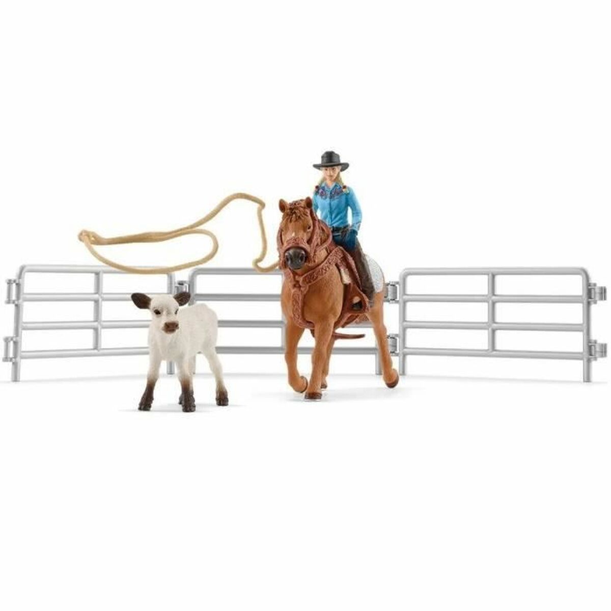 Playset Schleich Cowgirl Team Roping Fun Playset Schleich Cowgirl Team Roping Fun