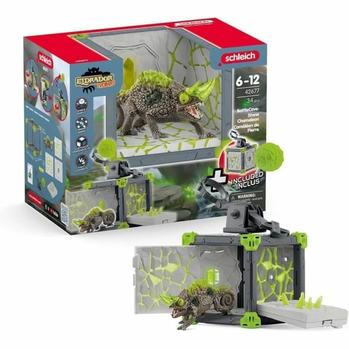Playset Schleich CamaleÃ³n de piedra de BattleCave