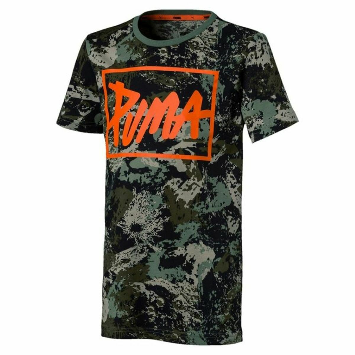 Child’s Short Sleeve T-Shirt Puma Style Graphic Green Child’s Short Sleeve T-Shirt Puma Style Graphic Green