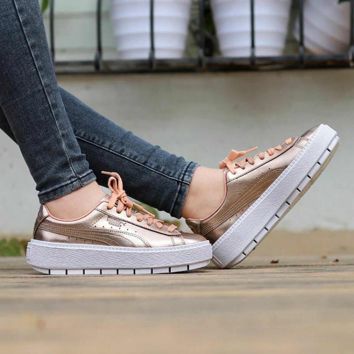 Women’s casual trainers Puma Basket Platform Trace Luxe