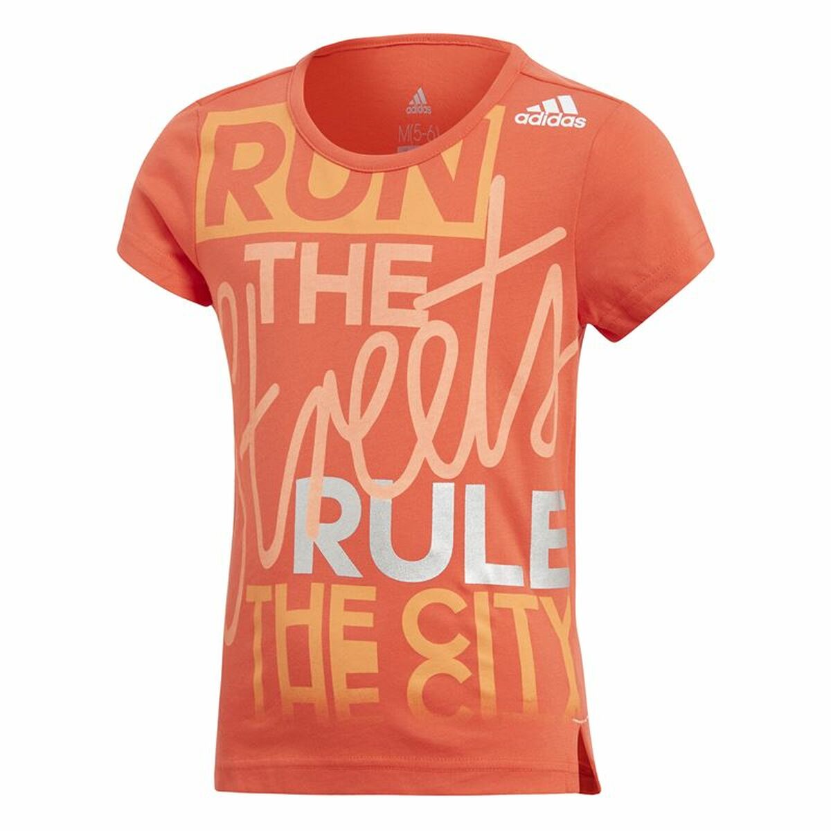 Child’s Short Sleeve T-Shirt Adidas Graphic Tee Orange