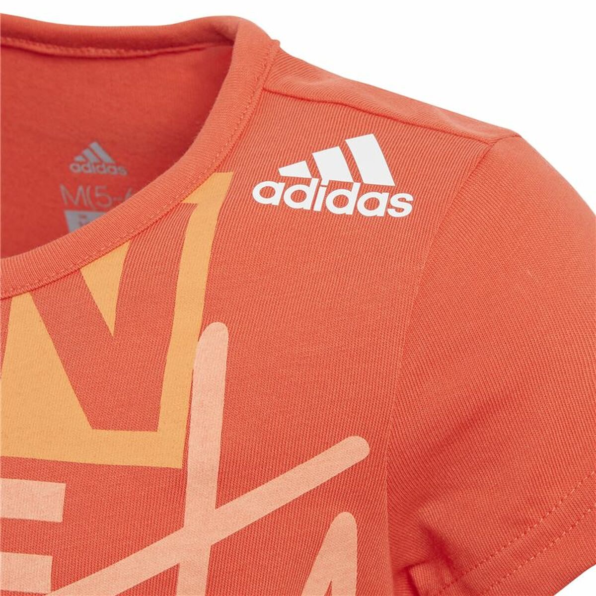Child’s Short Sleeve T-Shirt Adidas Graphic Tee Orange
