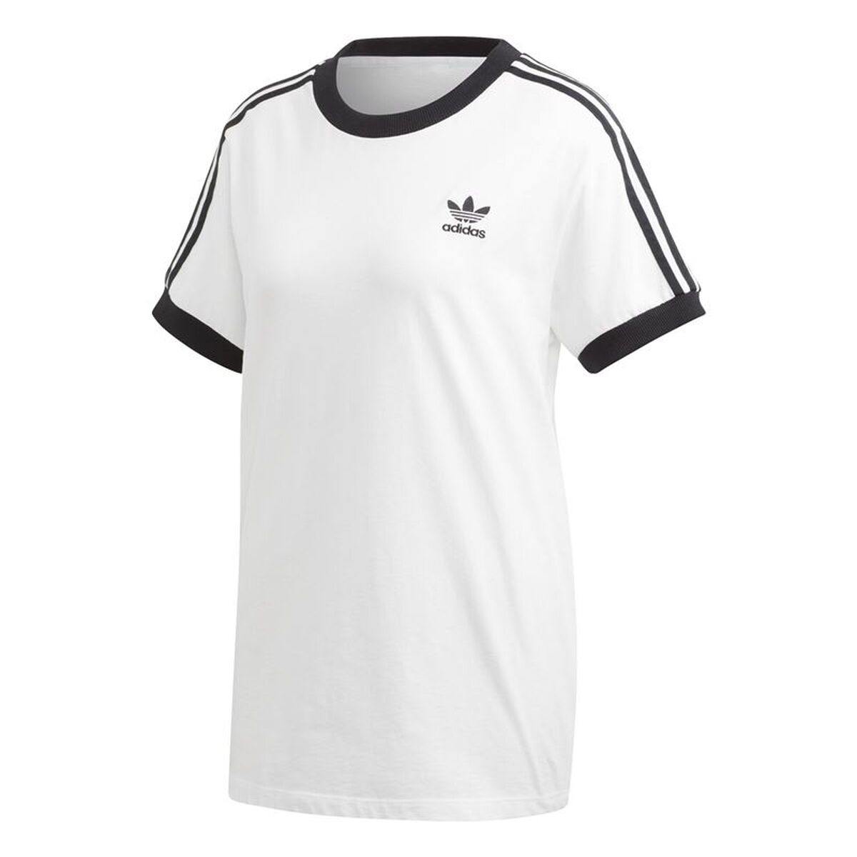 Women’s Short Sleeve T-Shirt Adidas 3 Stripes White Women’s Short Sleeve T-Shirt Adidas 3 Stripes White
