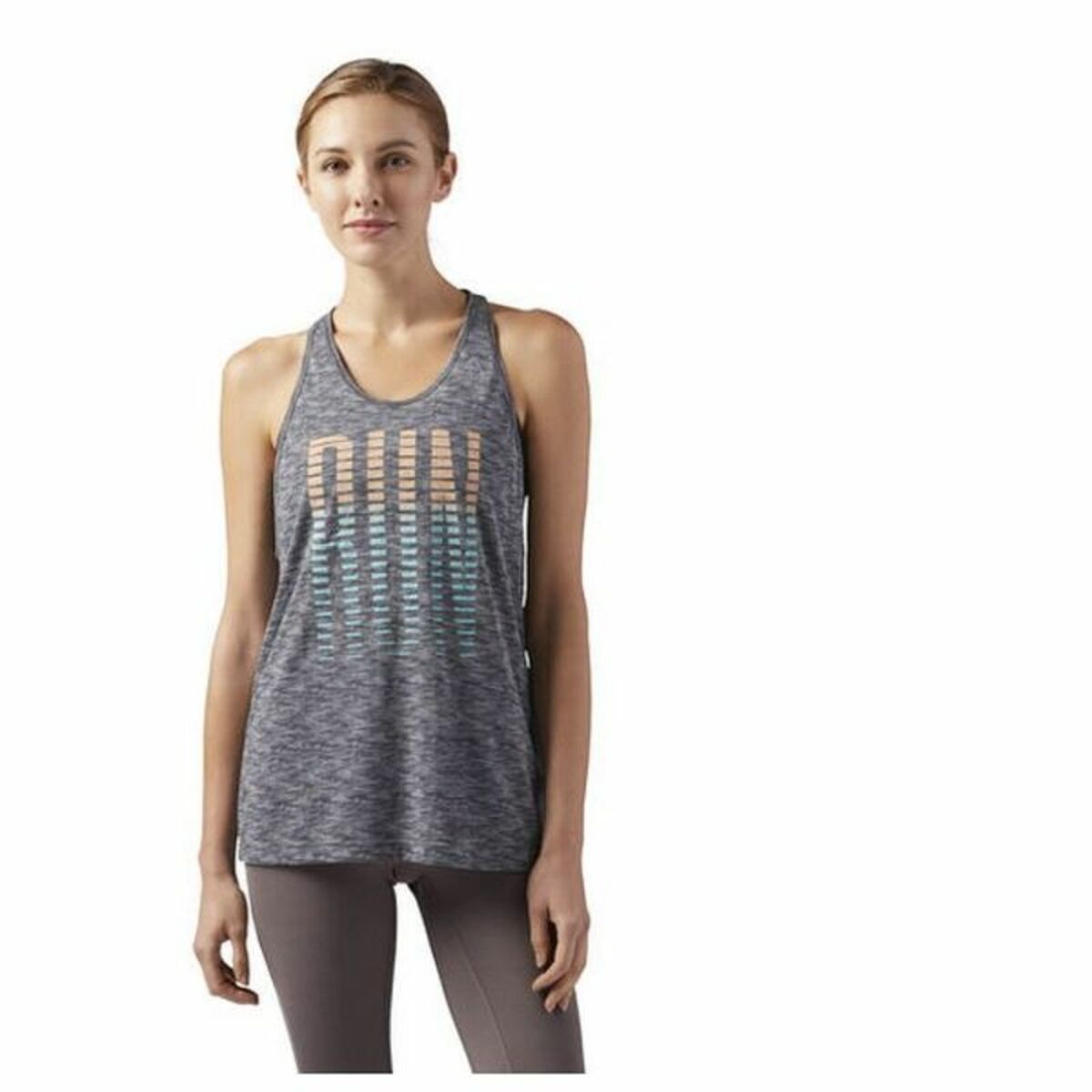 Tank Top Women Reebok RE TANK Grey Tank Top Women Reebok RE TANK Grey