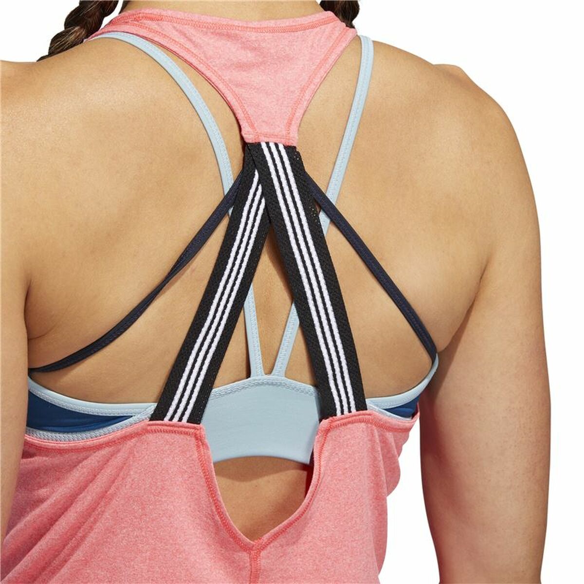 Women’s Sleeveless T-shirt Adidas 3 Stripes Tank Pink