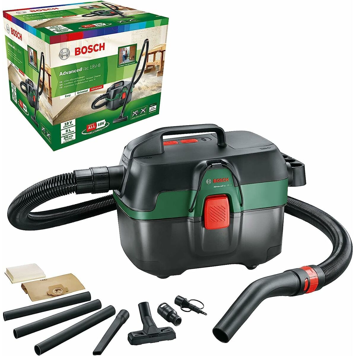 3-in-1 Vacuum Cleaner BOSCH AdvancedVac 18V-8 8 L 3-in-1 Vacuum Cleaner BOSCH AdvancedVac 18V-8 8 L