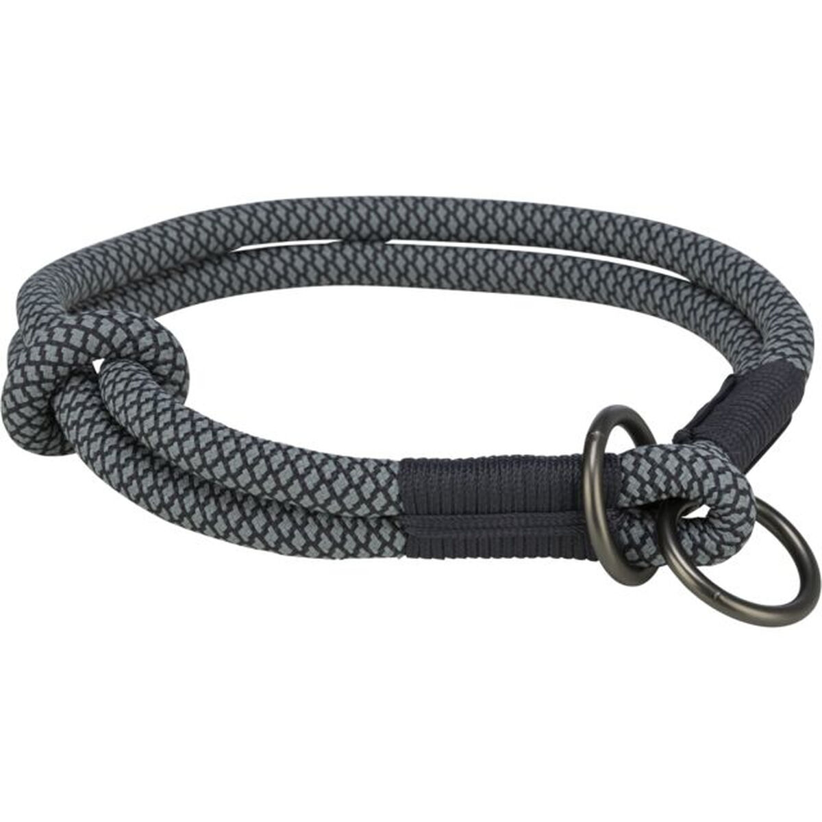 Dog Training Collars Trixie Soft Rope Black Grey S 35 cm Dog Training Collars Trixie Soft Rope Black Grey S 35 cm