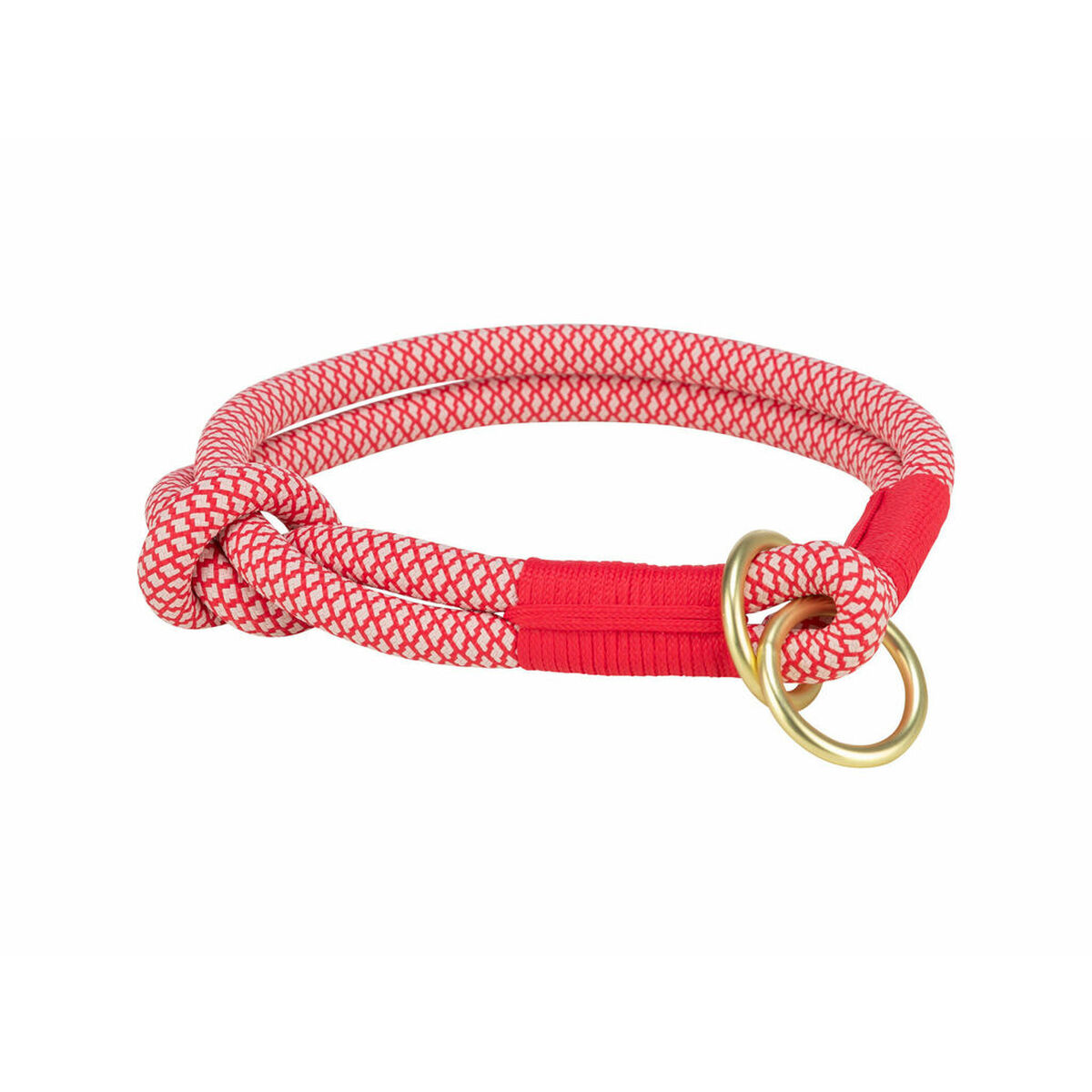 Dog Training Collars Trixie Soft Rope Red Cream S 35 cm Dog Training Collars Trixie Soft Rope Red Cream S 35 cm