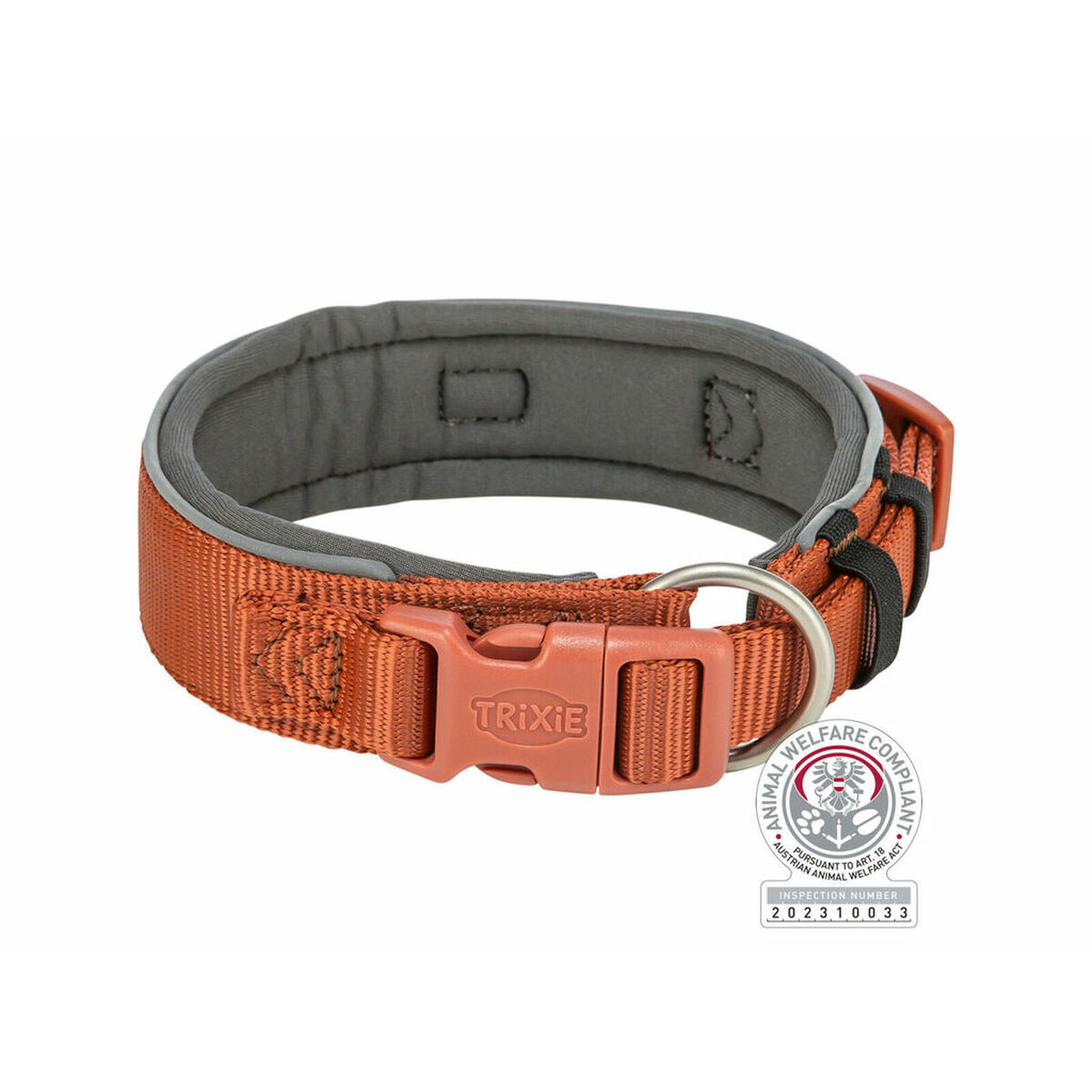 Dog collar Trixie Premium Orange Graphite M/L 40-48 cm Dog collar Trixie Premium Orange Graphite M/L 40-48 cm
