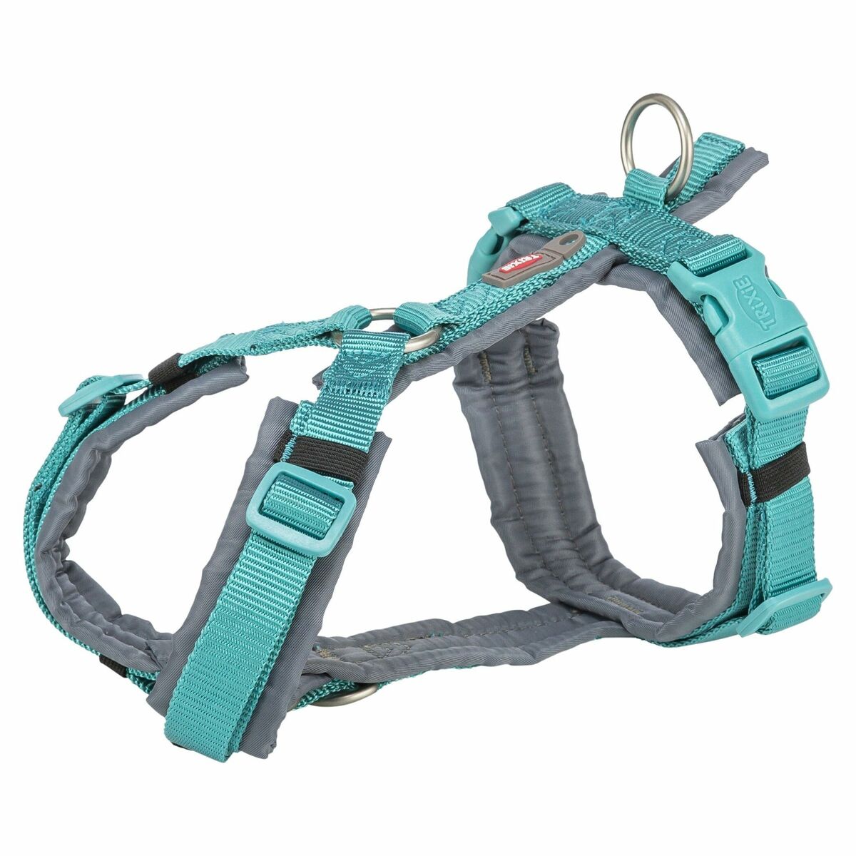 Dog Harness Trixie Premium Trekking Graphite Light Blue L Dog Harness Trixie Premium Trekking Graphite Light Blue L