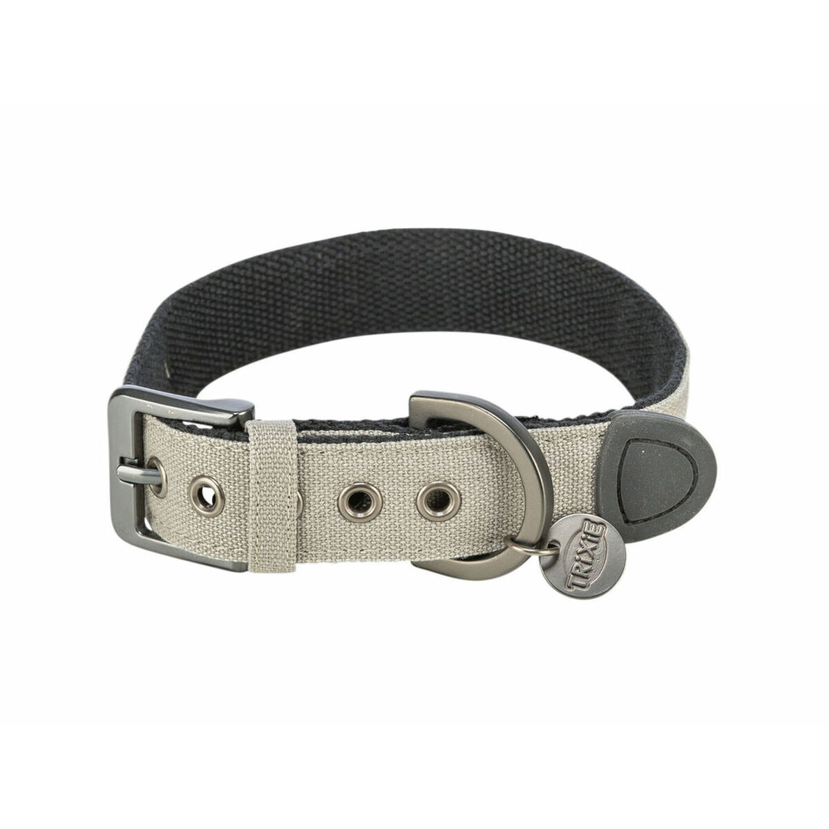 Dog collar Trixie CityStyle Light grey M/L 40-47 cm