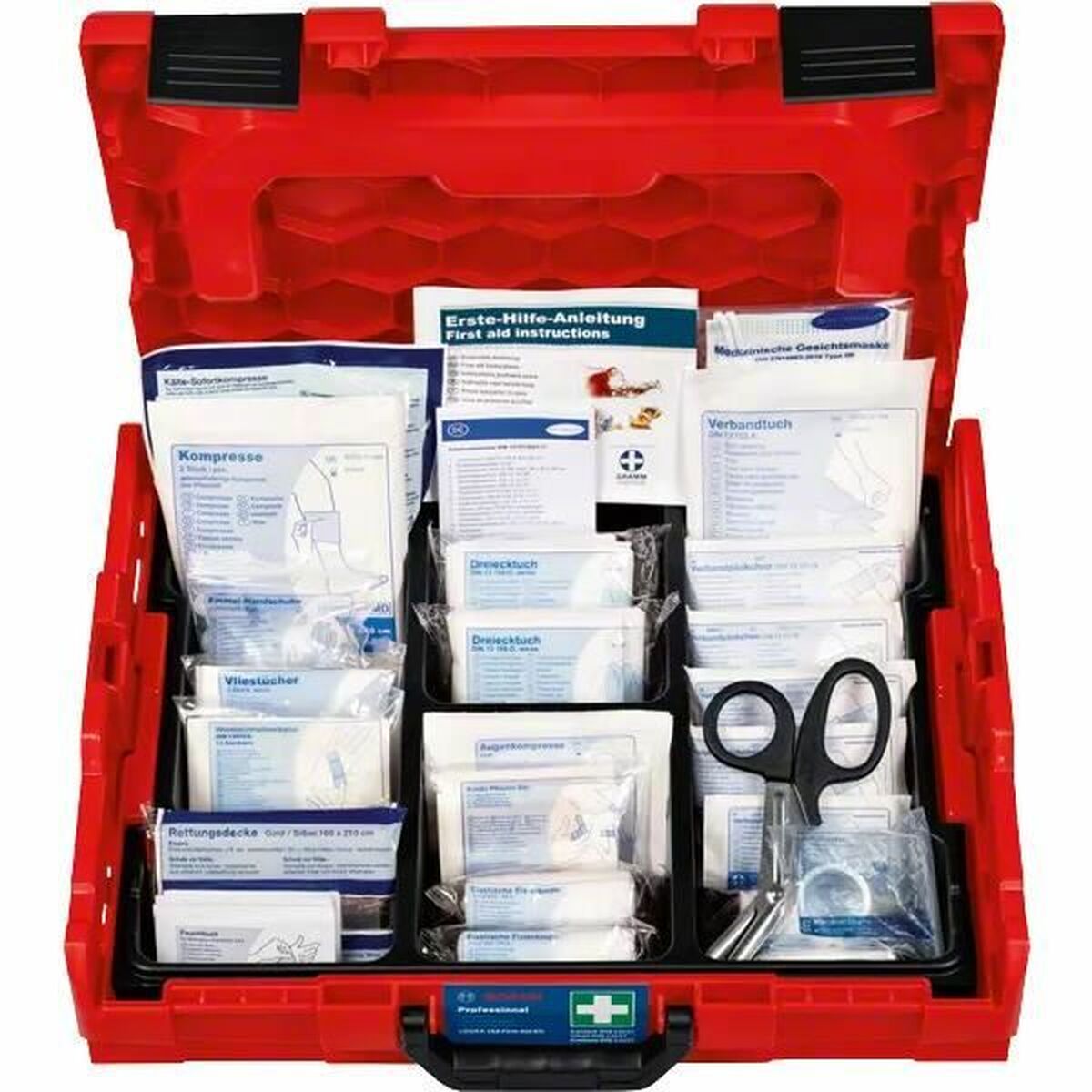 First Aid Kit BOSCH Lboxx 102 – 1600A02X2R Red First Aid Kit BOSCH Lboxx 102 – 1600A02X2R Red