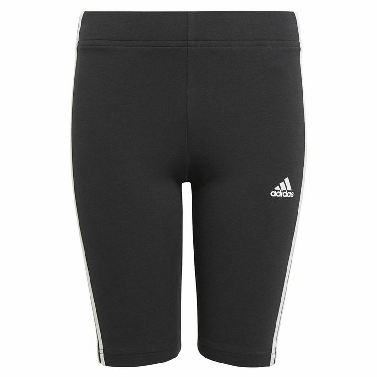 Sports Leggings for Children Adidas Essentials 3 Stripes Black Sports Leggings for Children Adidas Essentials 3 Stripes Black
