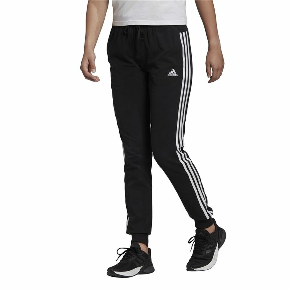 Long Sports Trousers Adidas 	3S Sj C Pt Black Lady