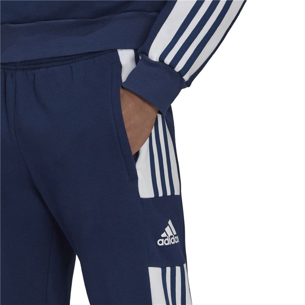 Football Training Trousers for Adults Adidas Sq21 Navy Blue Men