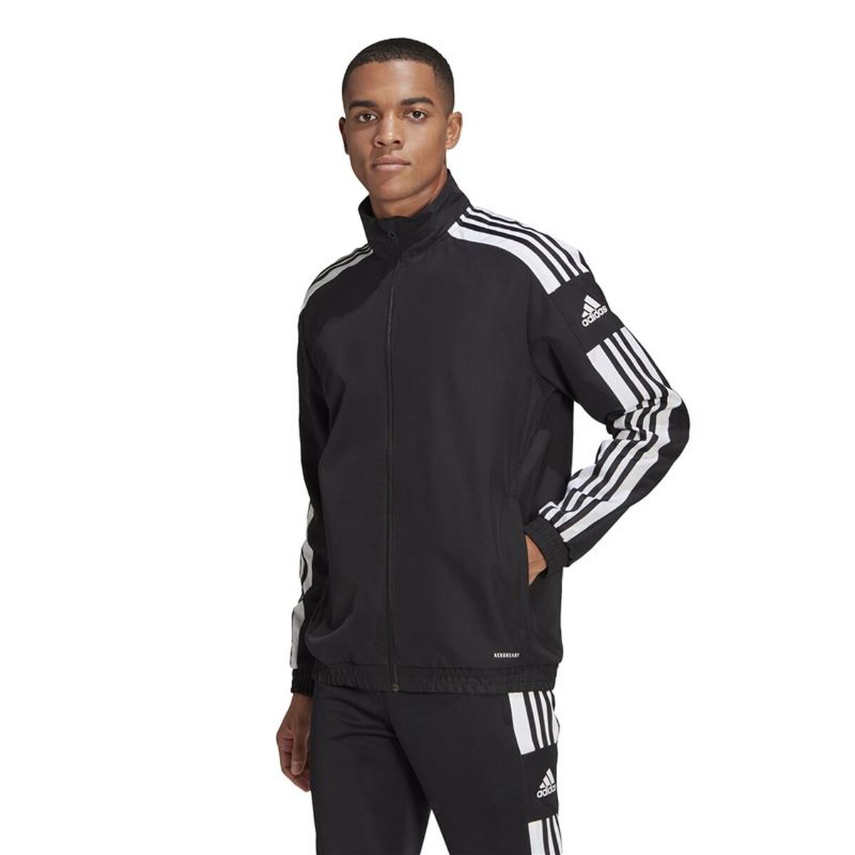 Men’s Sports Jacket Adidas Sq21 Black Football