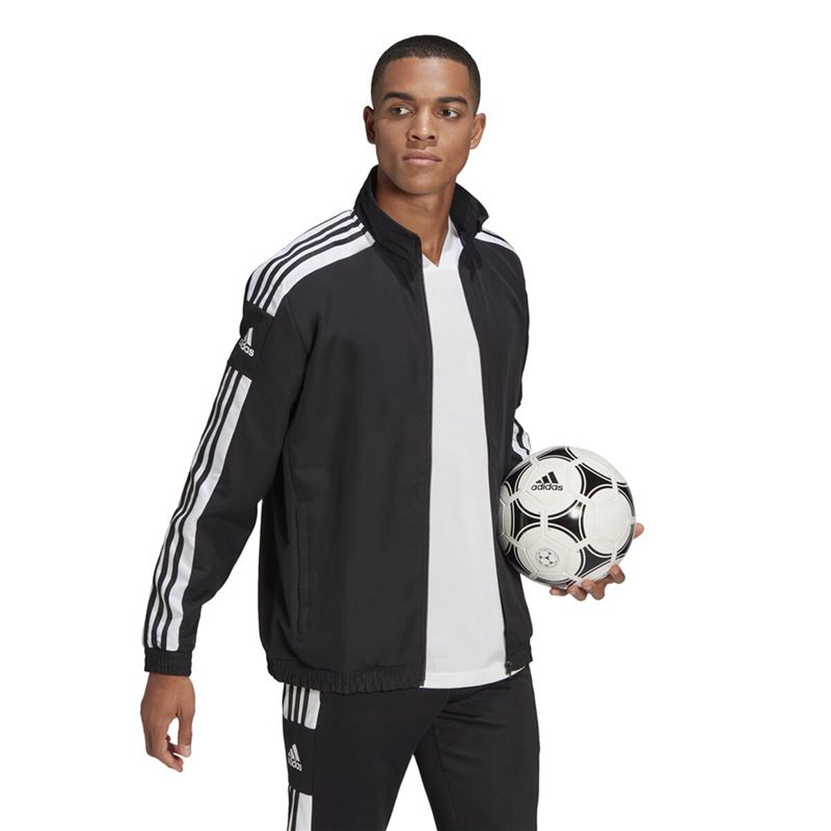 Men’s Sports Jacket Adidas Sq21 Black Football