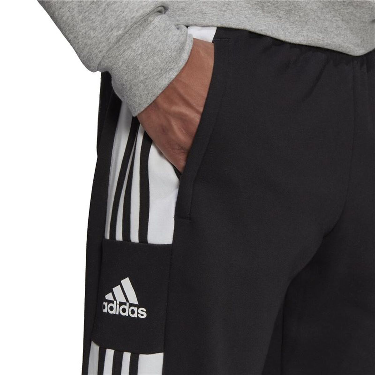 Football Training Trousers for Adults Adidas Sq21 Black Men