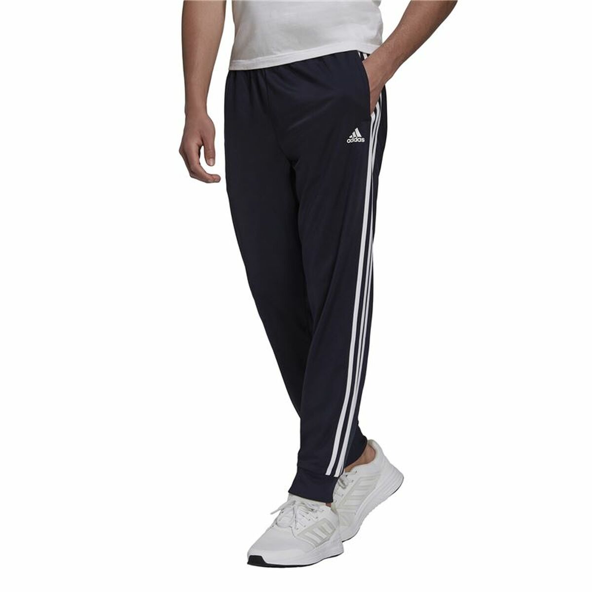 Adult’s Tracksuit Bottoms Adidas 3S Jog Tp Tri Dark blue