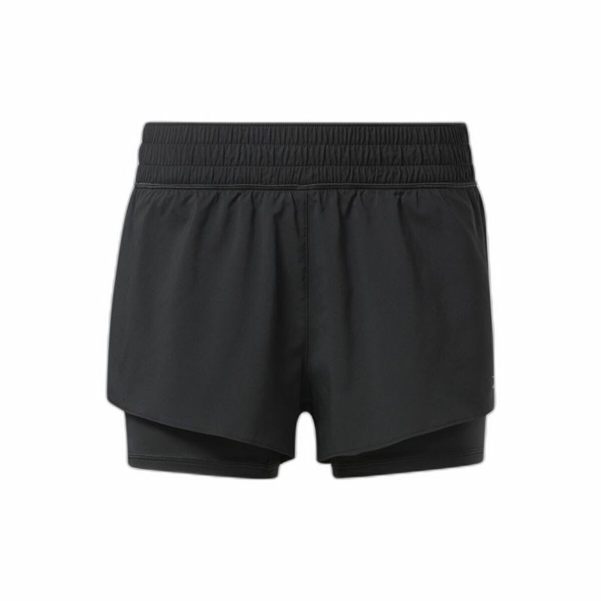 Sports Shorts for Women Reebok Wor Run 2 In 1 Short Black